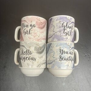 Carly & Rose 4 piece Mug set
